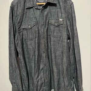 Guess Charcoal Button-Up Women’s Shirt XL